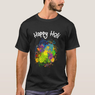 T-shirt Bonne fête des couleurs Happy Holi 2023 pour l'hin