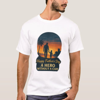 T-shirt Bonne Fête des pères - Un héros sans cap