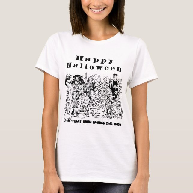 T-shirt Bonne fête d'Halloween (Devant)