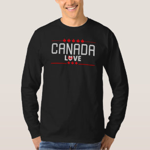 T-shirt Bonne fête du Canada Amour Maple Leaf Heart Canada
