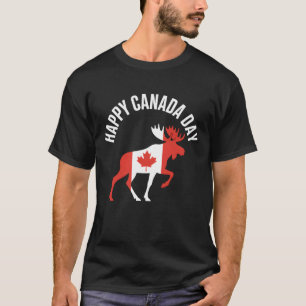 T-shirt Bonne fête du Canada Feuille d'érable Moose Femmes