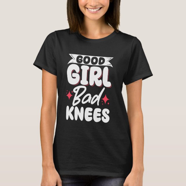 T-shirt Bonne fille mauvais genoux (Devant)