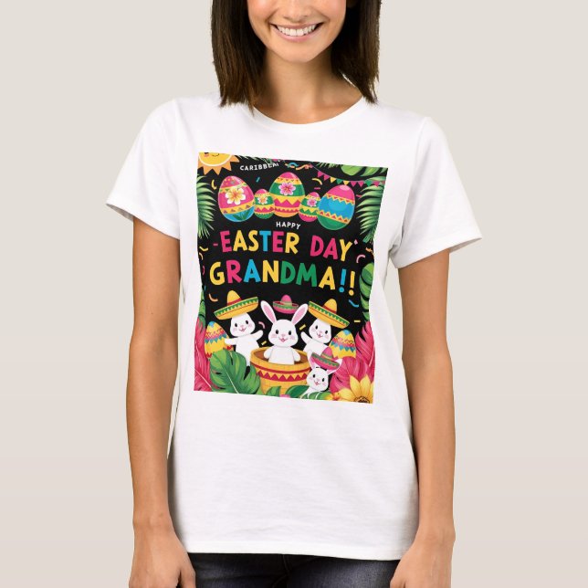 T-shirt Bonne grand-mère de Pâques (Devant)