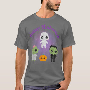 T-shirt Bonne Halloween Monsters maman Frankenstein Zombie