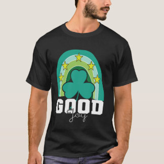 T-shirt Bonne Joie Arc-en-ciel Trèfle à Trois Feuilles Ins