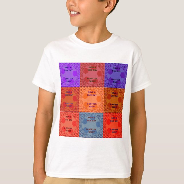 T-shirt Bonne journée et meilleur Night Pop Art Imprimer (Devant)