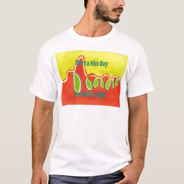 T-shirt Bonne journée et meilleure nuit avec gratitude (Devant)