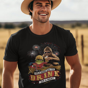 T-SHIRT BONNE JOURNÉE POUR BOIRE SUR UN BATEAU