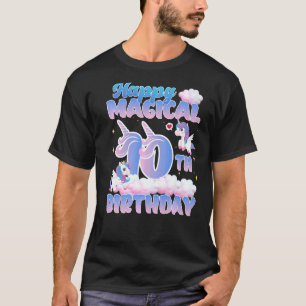T-shirt Bonne magie 10e anniversaire vol licornes Birthd