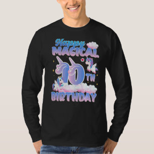 T-shirt Bonne magie 10e anniversaire vol licornes Birthd