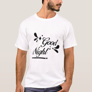 T-shirt Bonne Nuit - Calme Lune & Étoiles Design