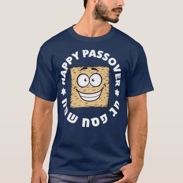 T-shirt Bonne Pâque Funny Matzah Hébreu Premium (Devant)