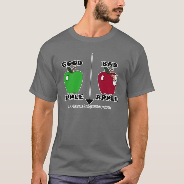 T-shirt bonne pomme du mauvais de pomme (Devant)