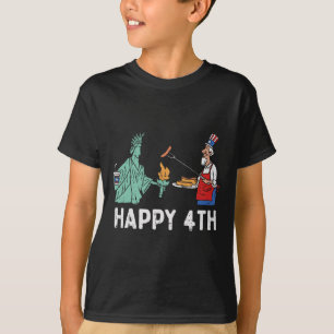 T-shirt Bonne Quatrième Statue De Liberty Oncle Sam Funny 