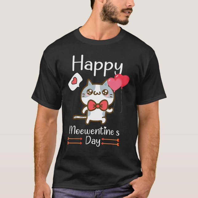 T-shirt Bonne Saint-Valentin Meowentine pour le kit Cat Cu (Devant)