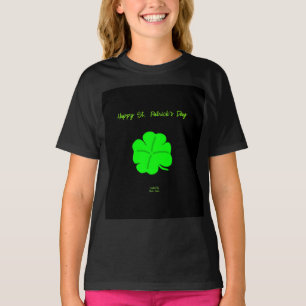 T-shirt Bonne St. Patrick's Day Girls Black Basic T Shirt