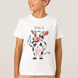 T-shirt Bonne vache avec dessin animé de biberon
