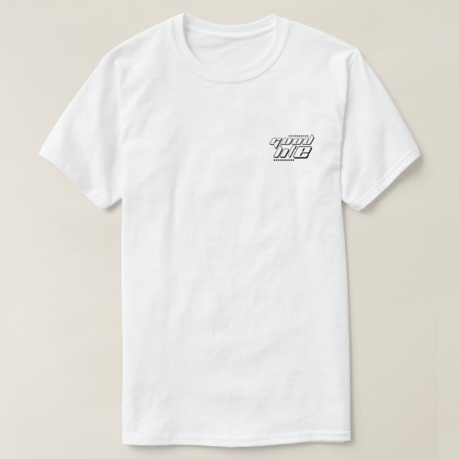 T-shirt Bonne vie - Conception de devis positifs minimalis (Design devant)