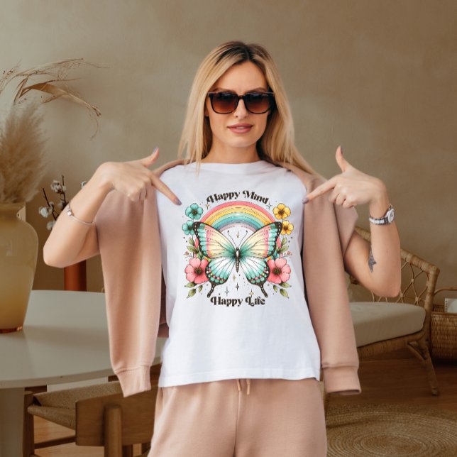 T-shirt Bonne vie heureuse (Créateur téléchargé)