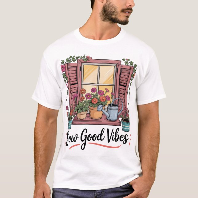 T-shirt bonnes vibrations (Devant)