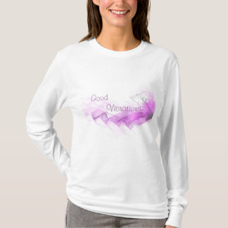 T-shirt bonnes vibrations - conception abstraite d'art