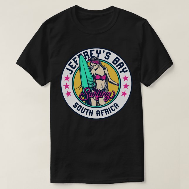 T-shirt Bonnet de surfer rétro Jeffreys Bay Afrique du Sud (Design devant)