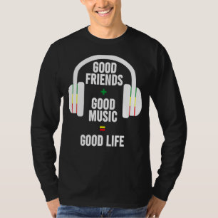 T-shirt Bons Amis + Bonne Musique Bonne Vie Casques Des