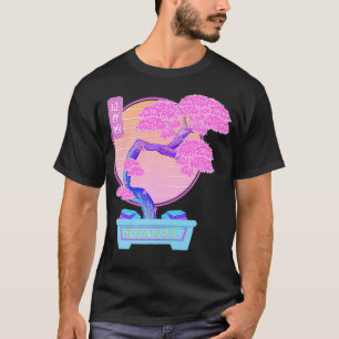 T-shirt Bonsai Arbre esthétique Vaporwave Style Rétroonde 