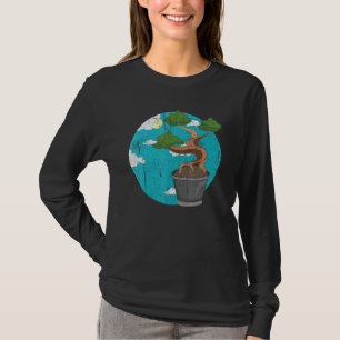 T-shirt Bonsai bouddhiste zen esthétique Japon nuages Bons