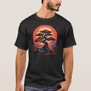 T-shirt Bonsai Tree Nostalgia Retro 80s Inspiré Bonzai Il