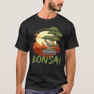 T-shirt Bonsai Tree Vintage Drapeau japonais Zen Bonsai Ho