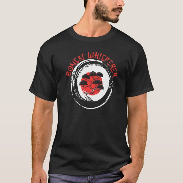 T-shirt Bonsai Whisperer Enso Circle Japonais Tradition Ga (Devant)