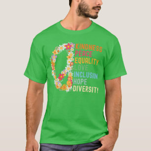 T-shirt Bonté Paix Égalité Amour Espoir Diversité Humain 
