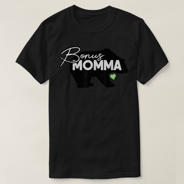 T-shirt Bonus Momma Ours coeur vert (Design devant)