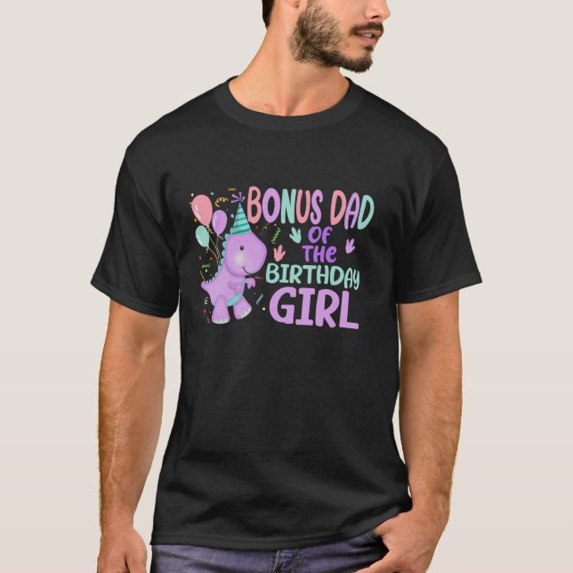 T-shirt Bonus Papa De La Fille Anniversaire Saurus Rex Din (Devant)