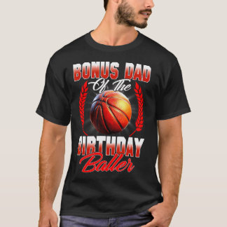 T-shirt Bonus Papa De L'Anniversaire De Basket-Ball Annive