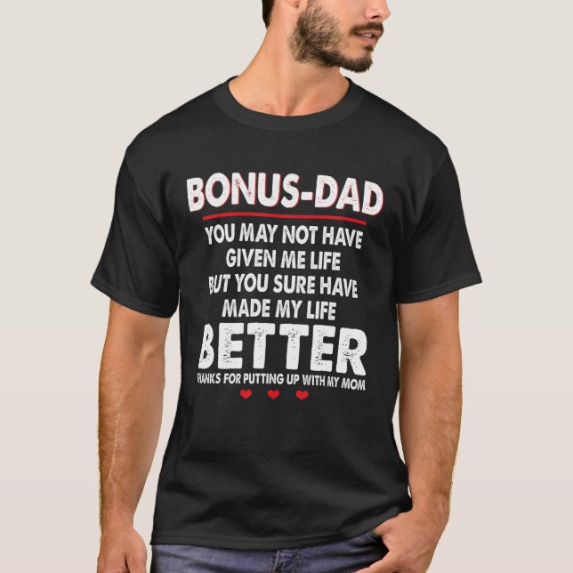 T-shirt Bonus Papa Merci D'Avoir Remis Ma Maman Étape D (Devant)