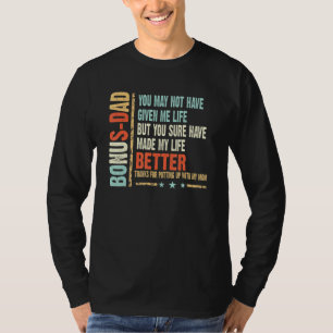 T-shirt Bonus Papa Merci D'Avoir Remis Mon Père Maman