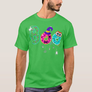 T-shirt Boo Avec Araignées Et Sorcière Casquette Halloween