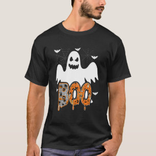 T-shirt Boo Avec Araignées Et Sorcière Casquette Halloween