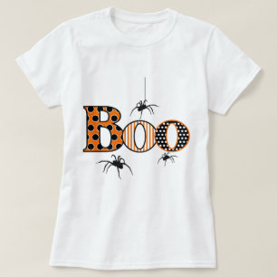 T-shirt BOO avec Araignées Halloween