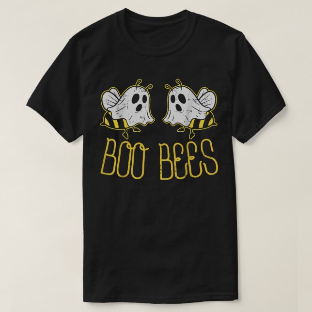 T-shirt Boo Bees Ghost Amusants Couples Halloween Costume  (Design devant)