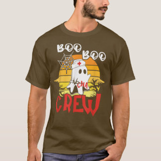 T-shirt Boo Boo Crew CNA Ghost Nurse Costume Girls Funny H