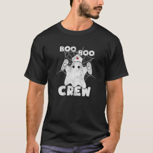 T-shirt Boo Boo Crew Funny Nurse RN Halloween Ghost Costum