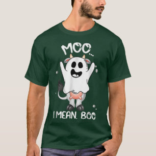 T-shirt Boo Boo Crew Ghost Cow Moo Je veux dire Boo Farmer