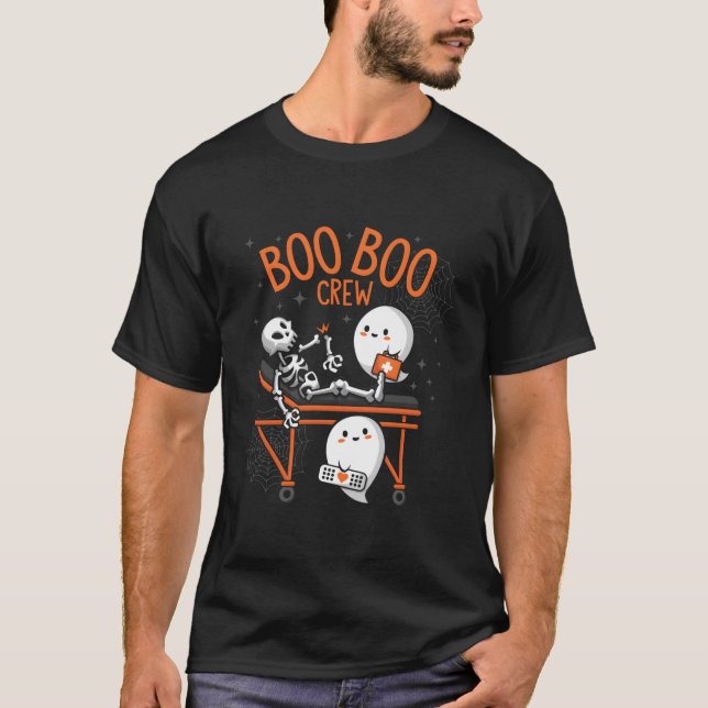 T-shirt Boo Boo Crew Ghost Doctor Paramedic Emt Nurse Hall (Devant)