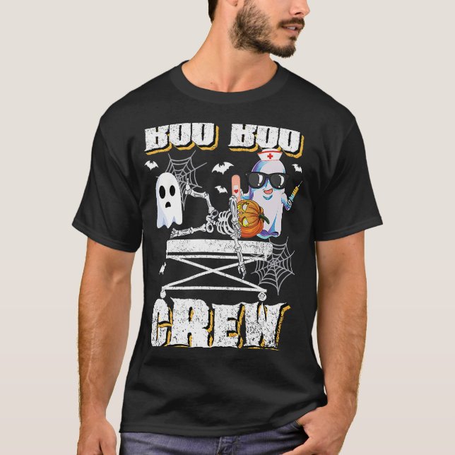 T-shirt Boo Boo Crew Ghost EMS EMT Paramedic Nurse Hallowe (Devant)