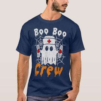 T-shirt Boo Boo Crew Ghost Nurse Retro Halloween 2022 Nurs