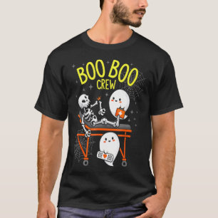 T-shirt Boo Boo Crew Ghost Skeleton Funny Nurse Halloween