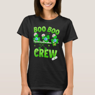 T-shirt Boo Boo Crew Nurse St Patrick S Day Shamrock Face